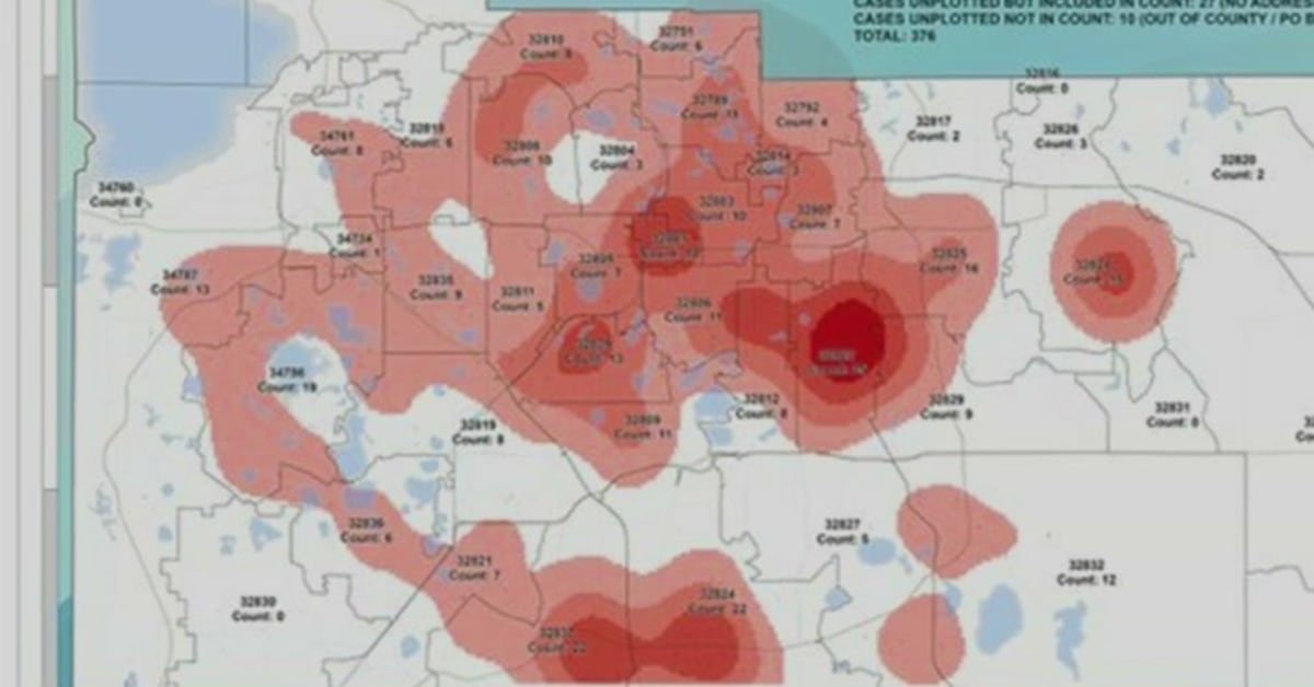 Orange County Map Shows Coronavirus Hot Spots In Central Florida