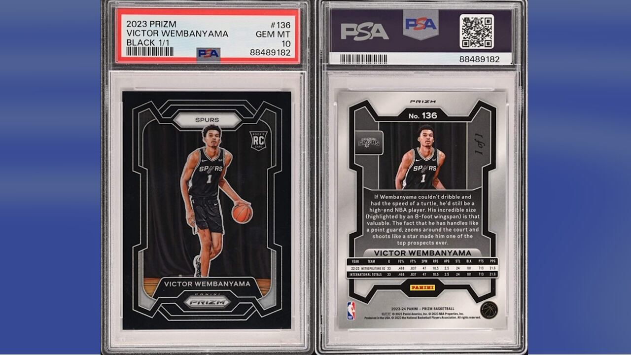 victor wembanyama graded rookie card Victor Wembanyama rookie card sells for record $5.11 million