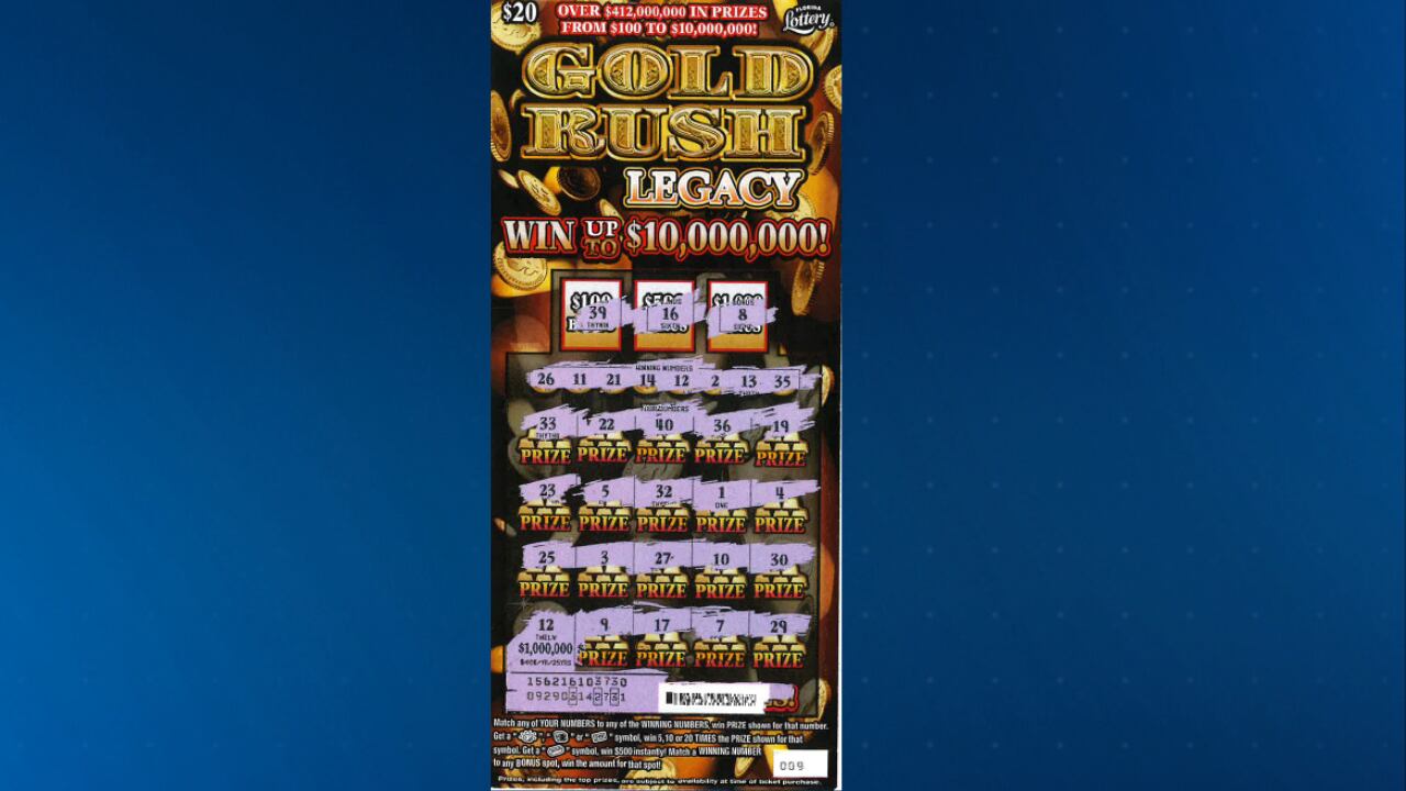 ダリアス•ガーランド 2019OPTIC LOTTERY TICKET-GOLD $1M lottery winner: Ocala woman's $20 ticket pays off - WFTV